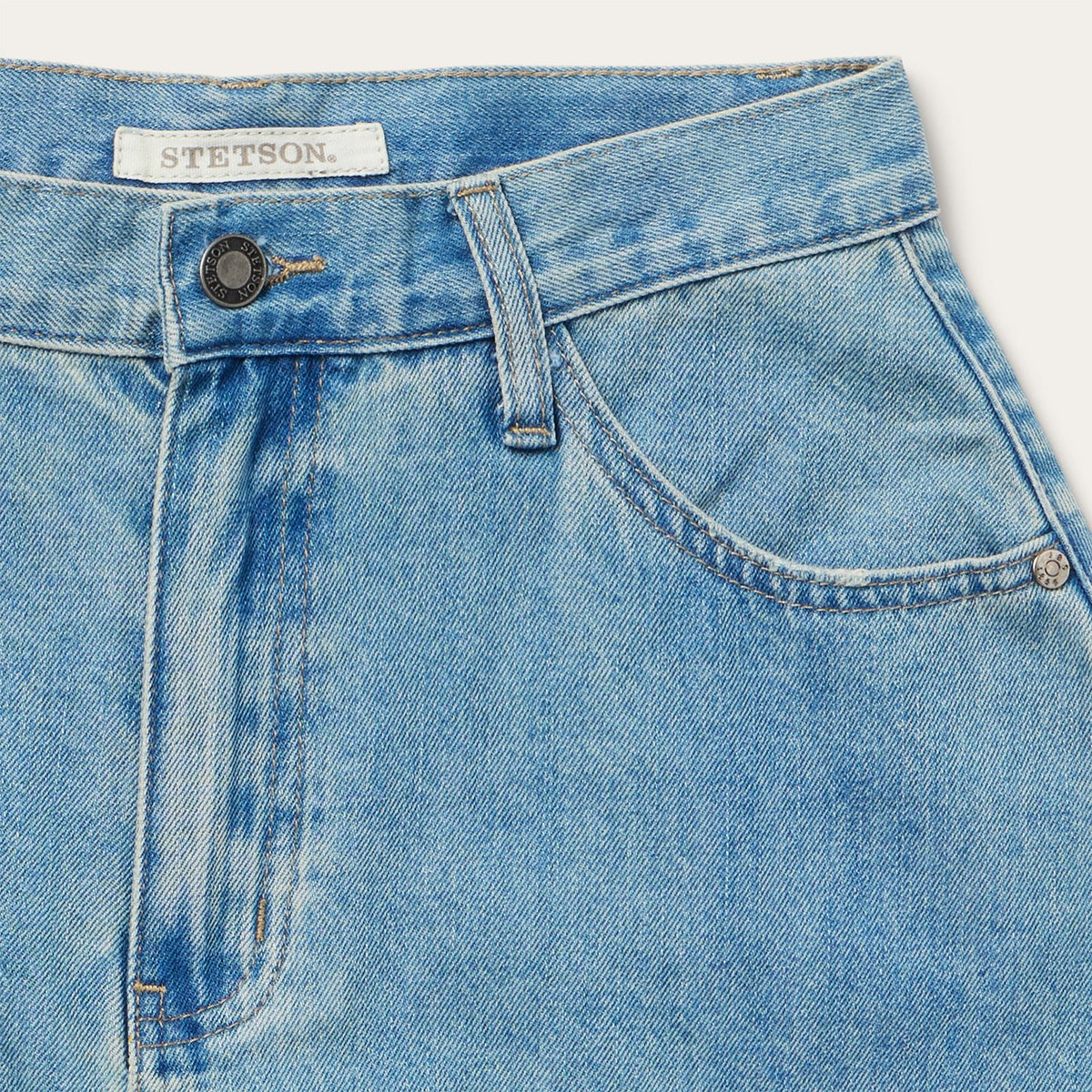 Light Wash Denim Skirt Blue - Stetson