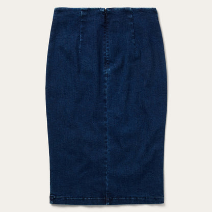 Stretch Denim Pencil Skirt Blue - Stetson
