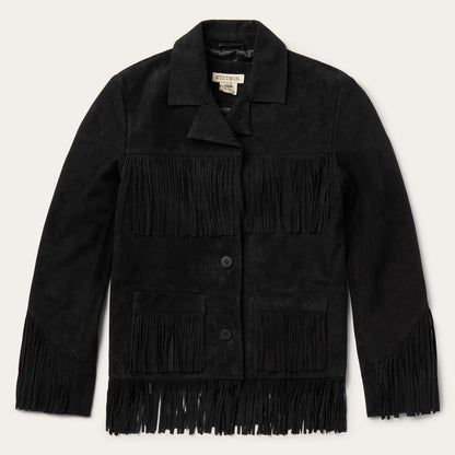Fringe Suede Jacket Black - Stetson