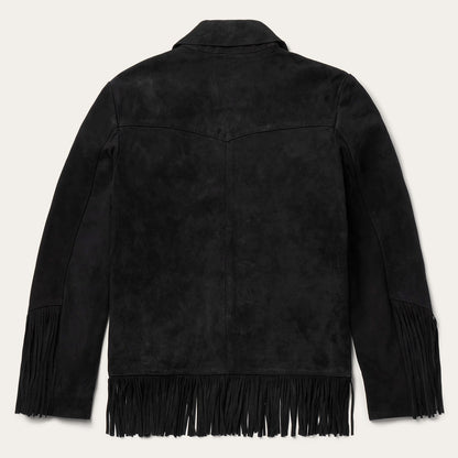 Fringe Suede Jacket Black - Stetson