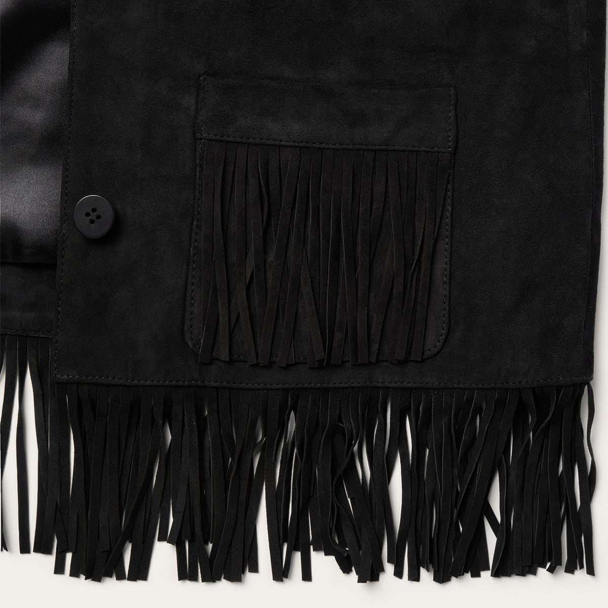 Fringe Suede Jacket Black - Stetson