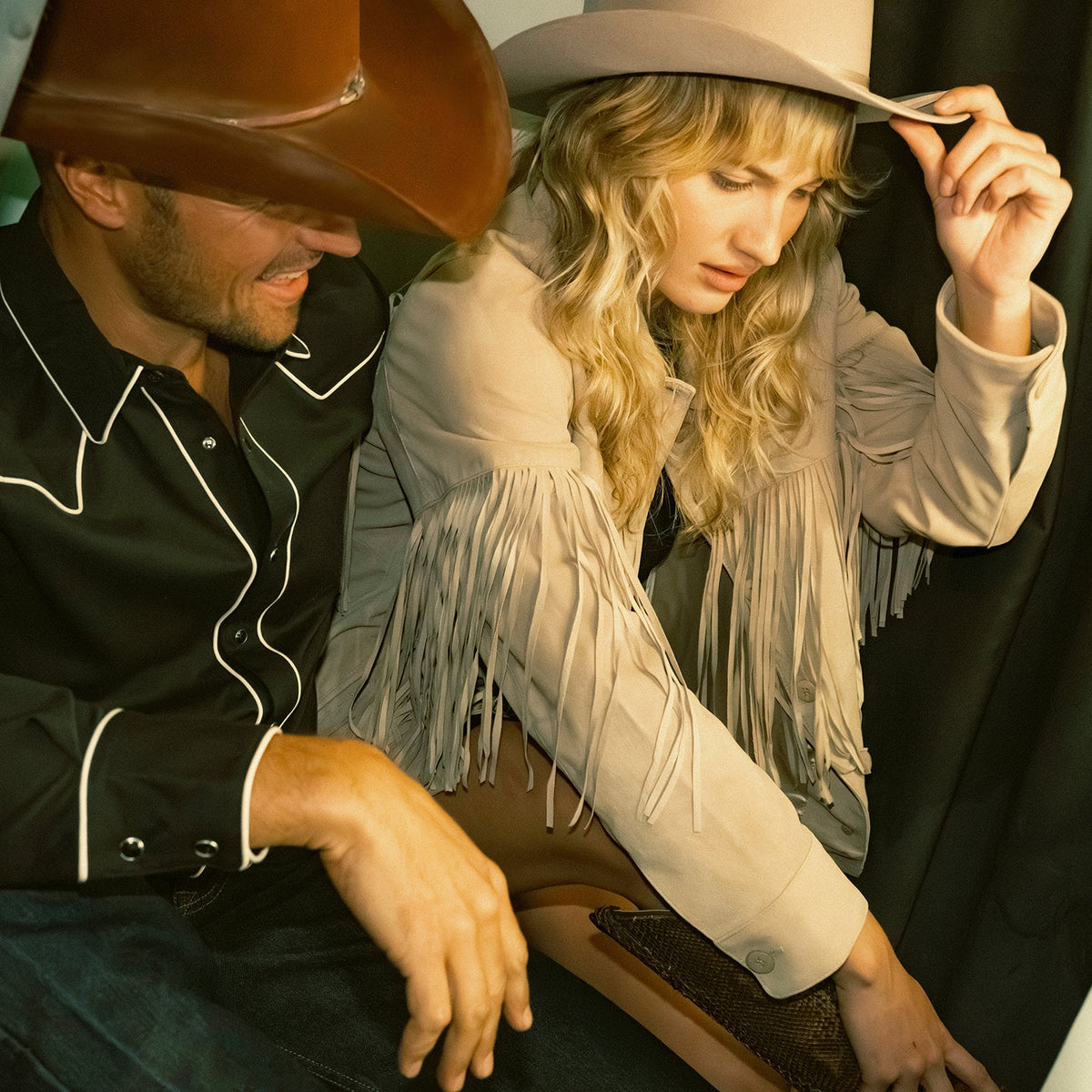 Suede Fringe Jacket Bone - Stetson