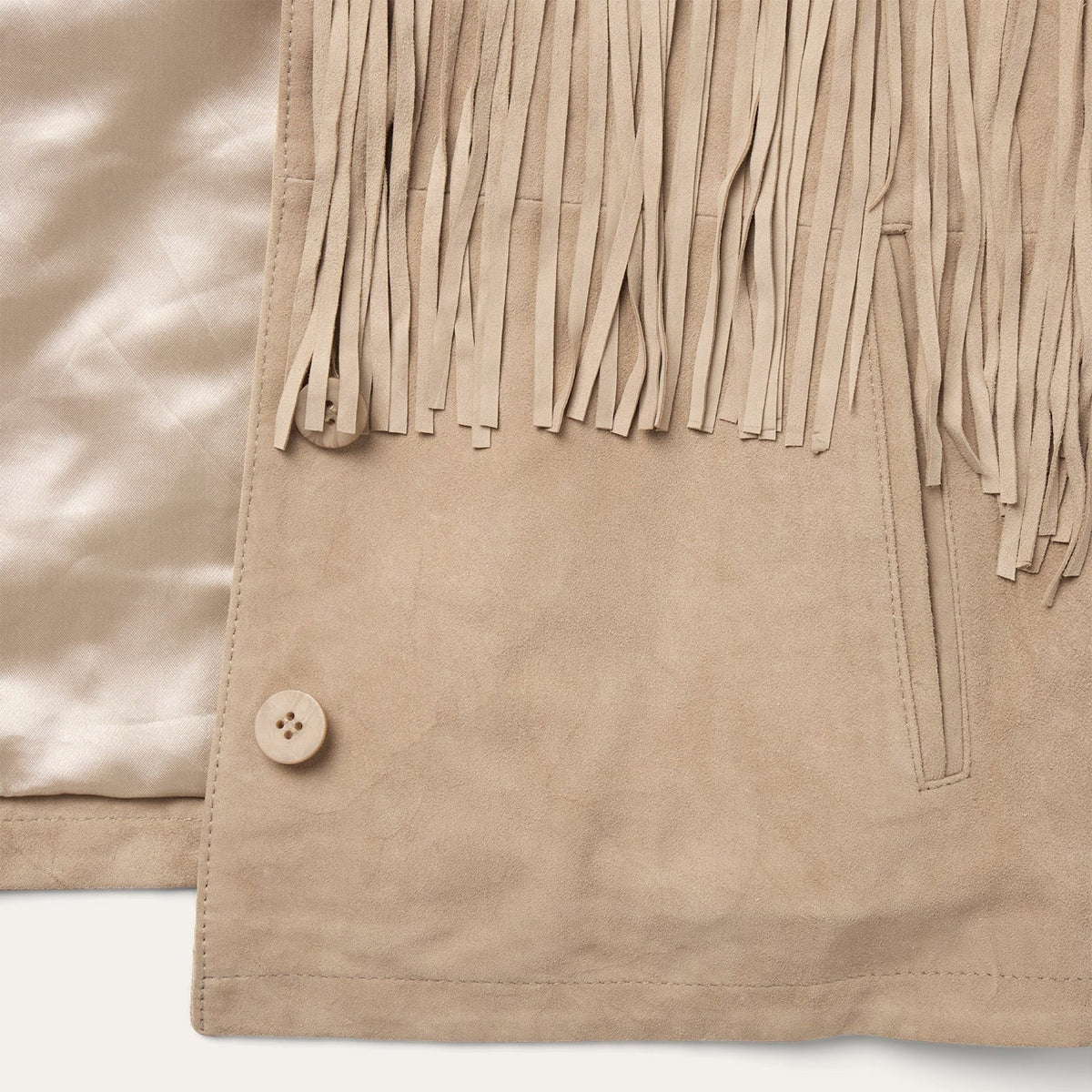 Suede Fringe Jacket Bone - Stetson
