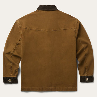 Corduroy Collar Canvas Barn Jacket Brown - Stetson