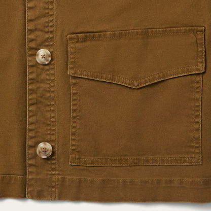 Corduroy Collar Canvas Barn Jacket Brown - Stetson