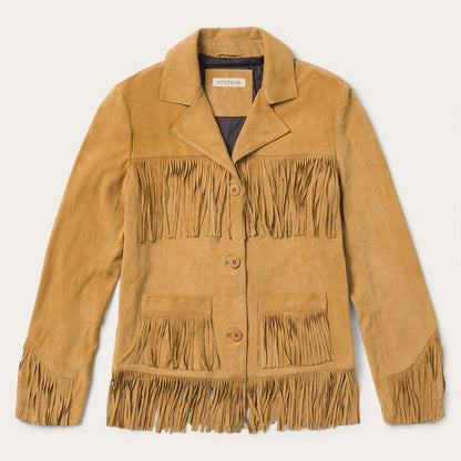 Fringe Suede Jacket Tan - Stetson