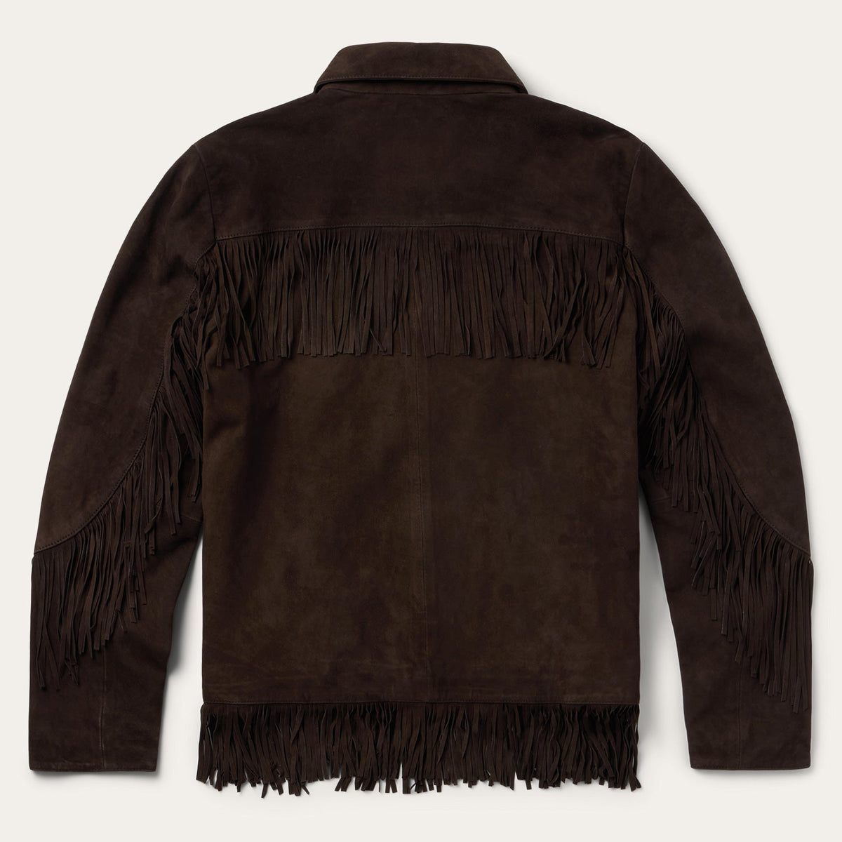 Two Pocket Fringe Suede Jacket Brown - Stetson
