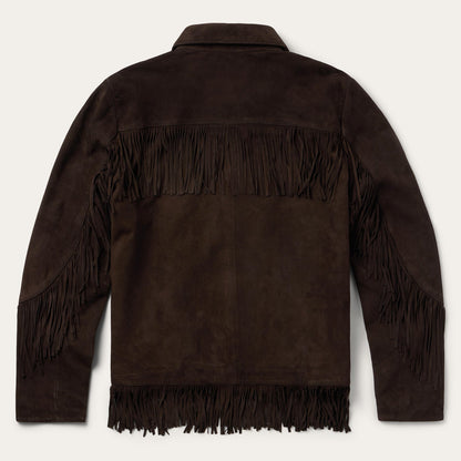 Two Pocket Fringe Suede Jacket Brown - Stetson