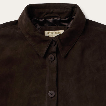 Two Pocket Fringe Suede Jacket Brown - Stetson