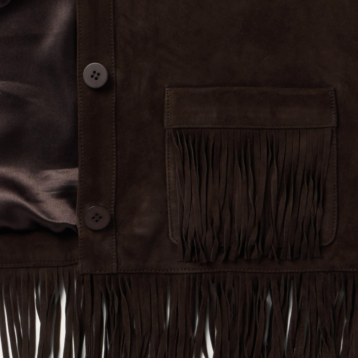 Two Pocket Fringe Suede Jacket Brown - Stetson