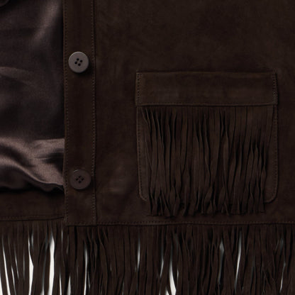 Two Pocket Fringe Suede Jacket Brown - Stetson