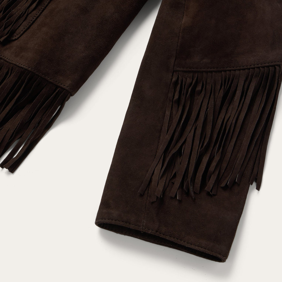Two Pocket Fringe Suede Jacket Brown - Stetson