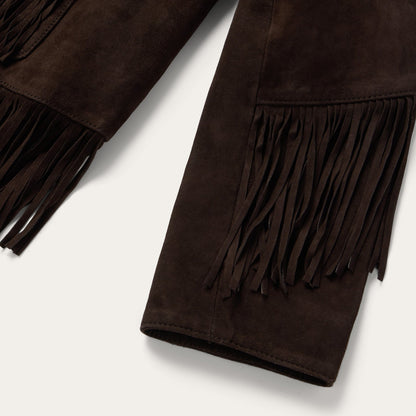 Two Pocket Fringe Suede Jacket Brown - Stetson