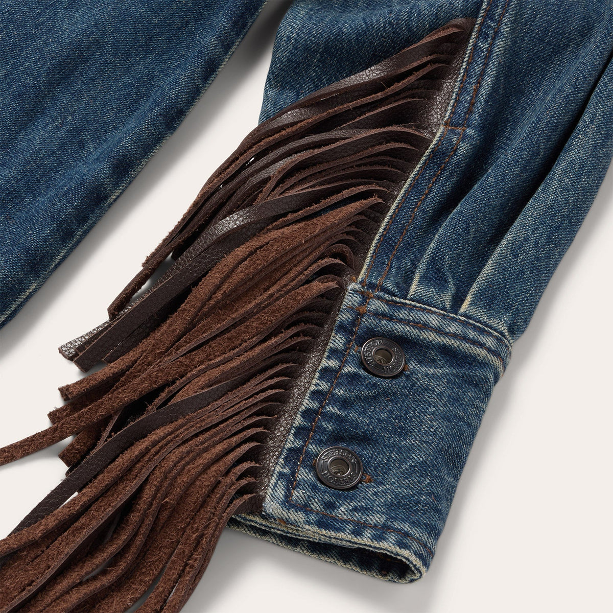 Dark Denim Fringe Jacket Blue - Stetson