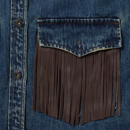 Dark Denim Fringe Jacket Blue - Stetson