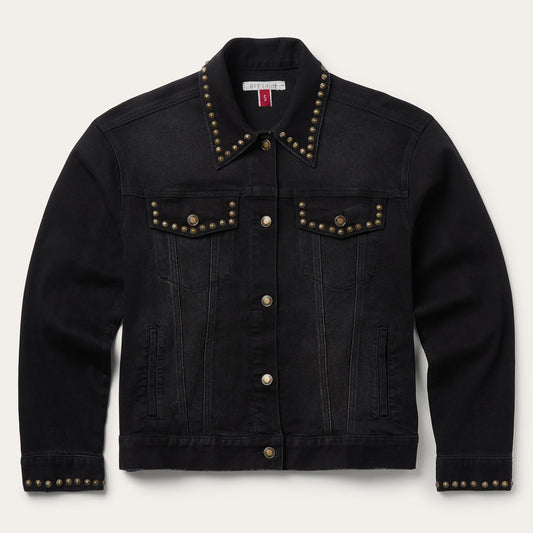Studded Denim Jacket Black - Stetson