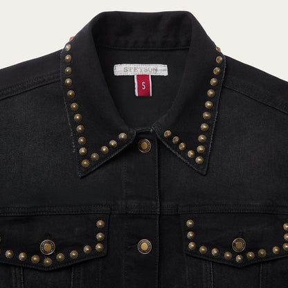 Studded Denim Jacket Black - Stetson