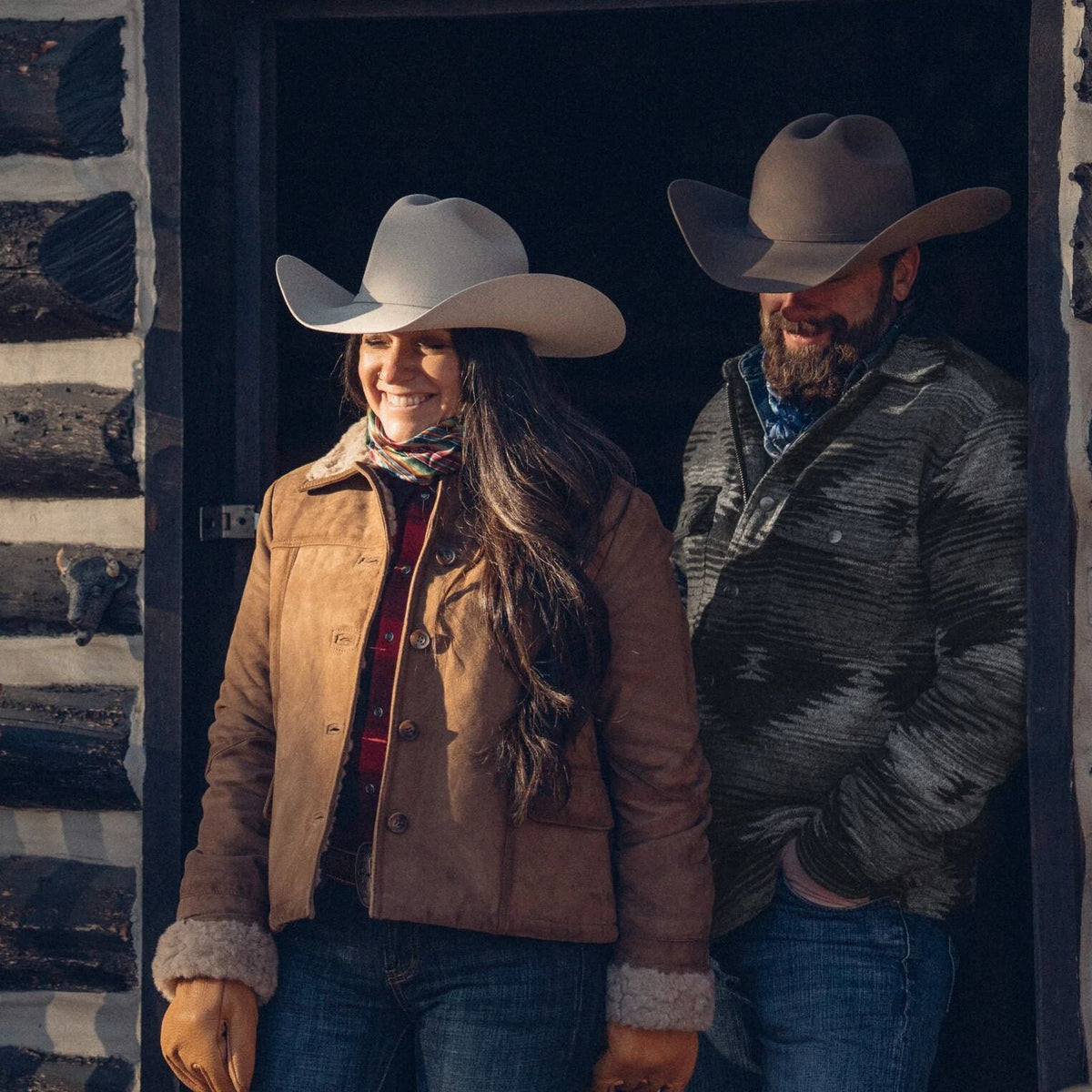 Suede Shearling Jacket Brown - Stetson