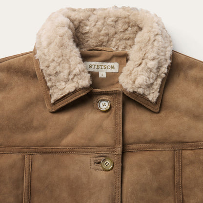 Suede Shearling Jacket Brown - Stetson