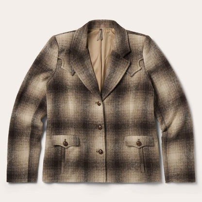 Wool Plaid Western Blazer Brown - Stetson