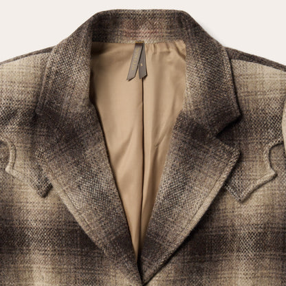 Wool Plaid Western Blazer Brown - Stetson