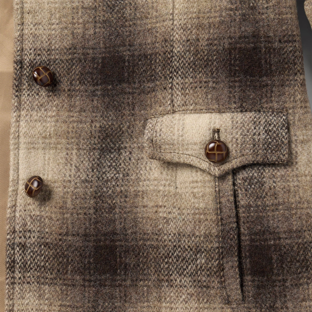 Wool Plaid Western Blazer Brown - Stetson
