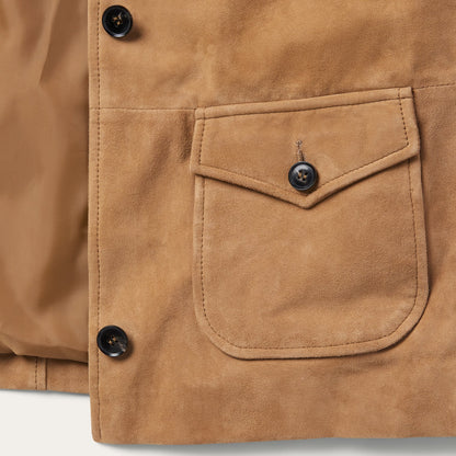 Suede Shearling Cropped Jacket Brown - Stetson