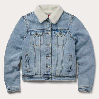 Denim Sherpa Lined Jacket Blue - Stetson