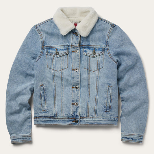 Denim Sherpa Lined Jacket Blue - Stetson