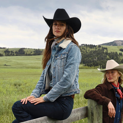 Denim Sherpa Lined Jacket Blue - Stetson