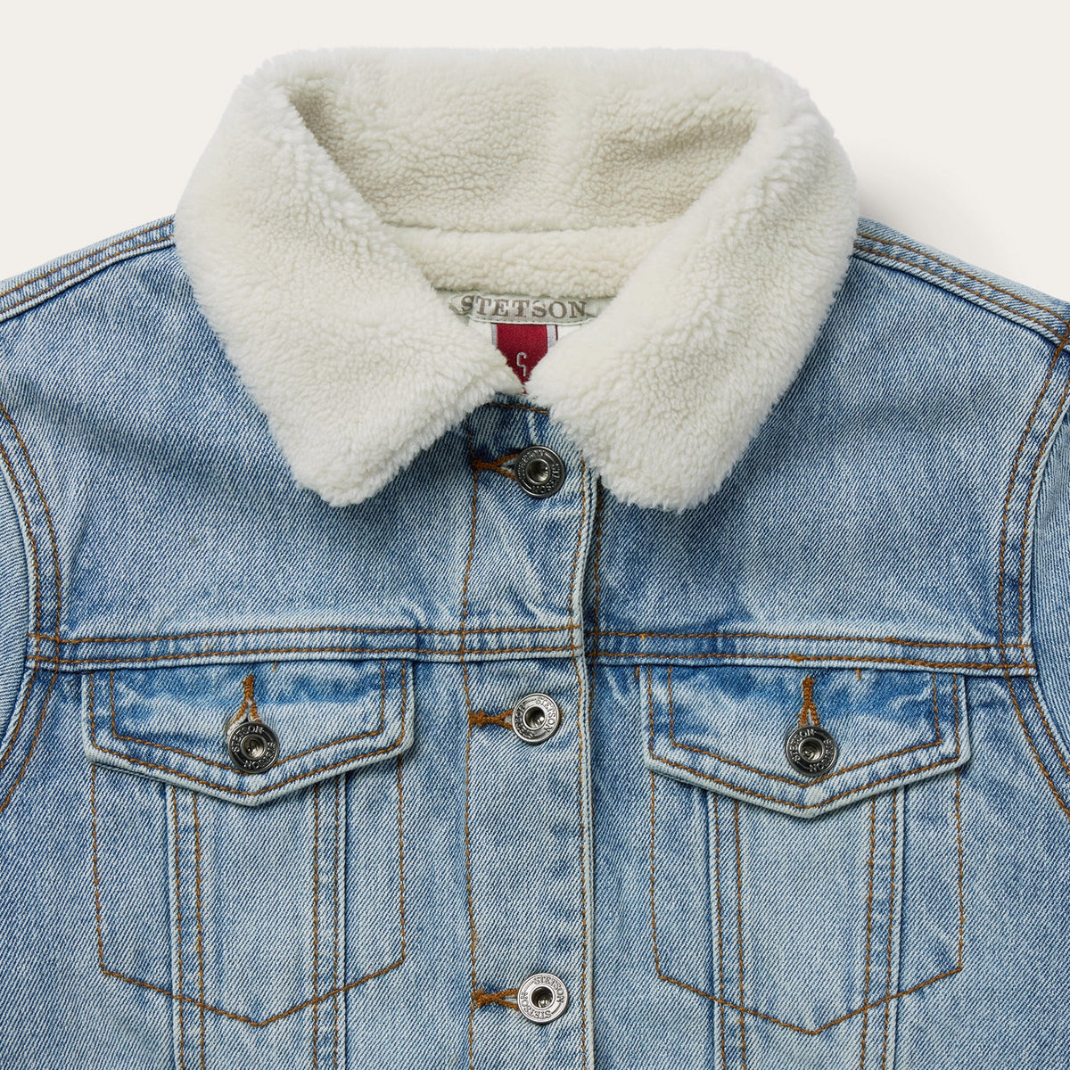 Denim Sherpa Lined Jacket Blue - Stetson