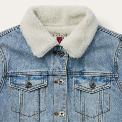 Denim Sherpa Lined Jacket Blue - Stetson