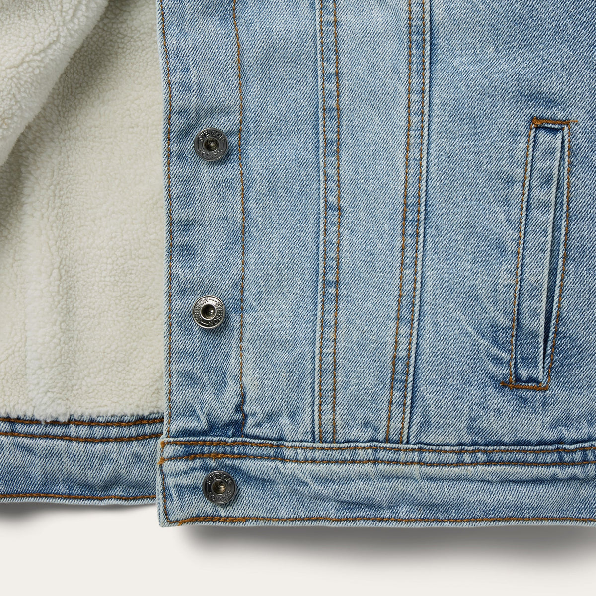 Denim Sherpa Lined Jacket Blue - Stetson