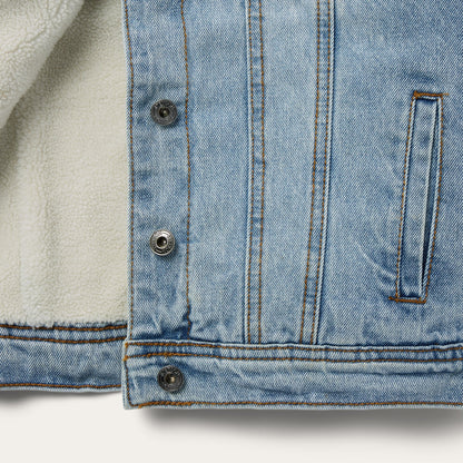 Denim Sherpa Lined Jacket Blue - Stetson