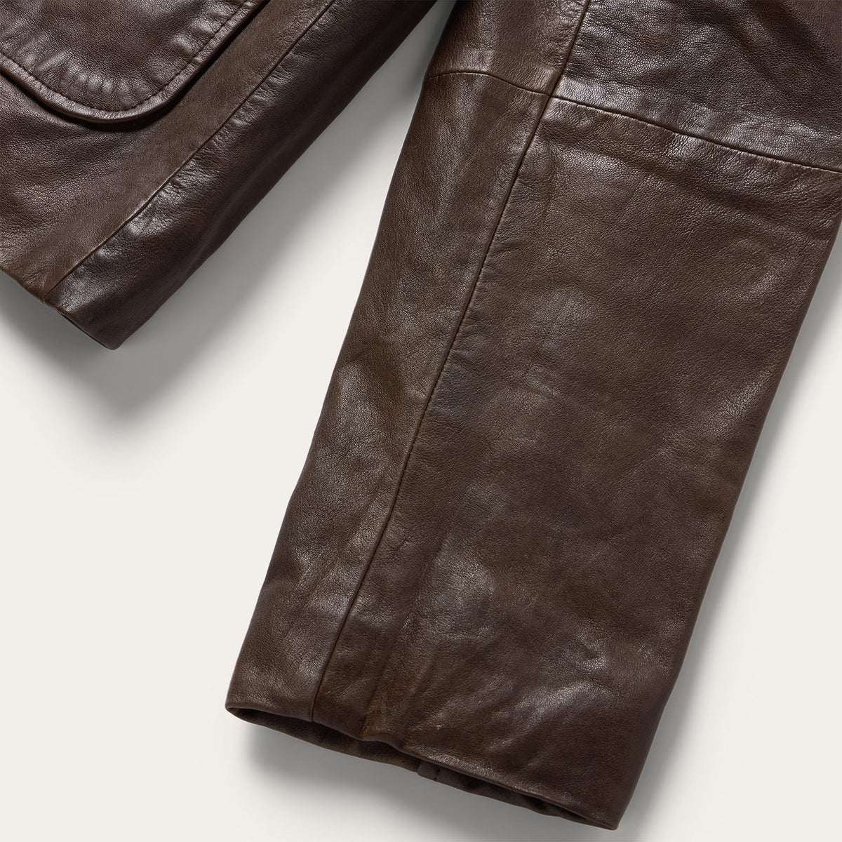 Lamb Leather Cropped Jacket Chocolate - Stetson