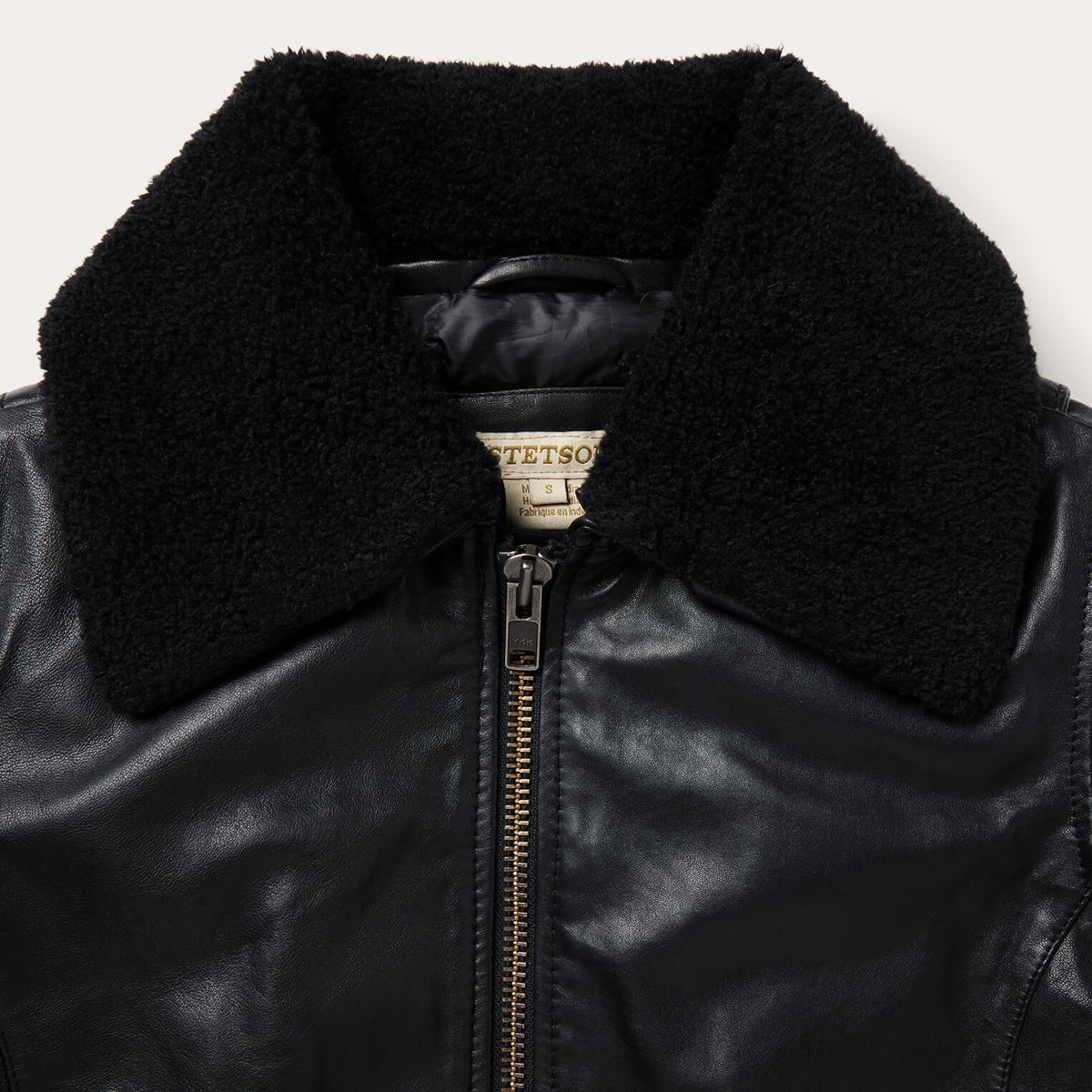 Leather Bomber Jacket Black - Stetson