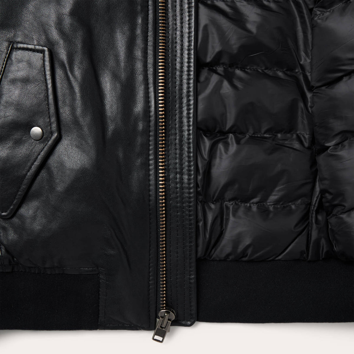 Leather Bomber Jacket Black - Stetson