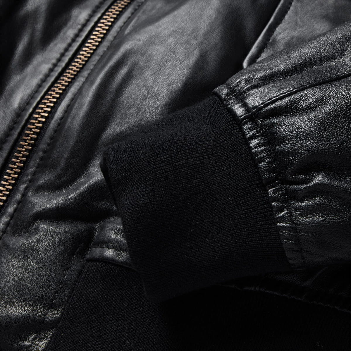 Leather Bomber Jacket Black - Stetson