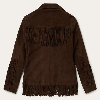 Fringe Suede Jacket Chocolate - Stetson
