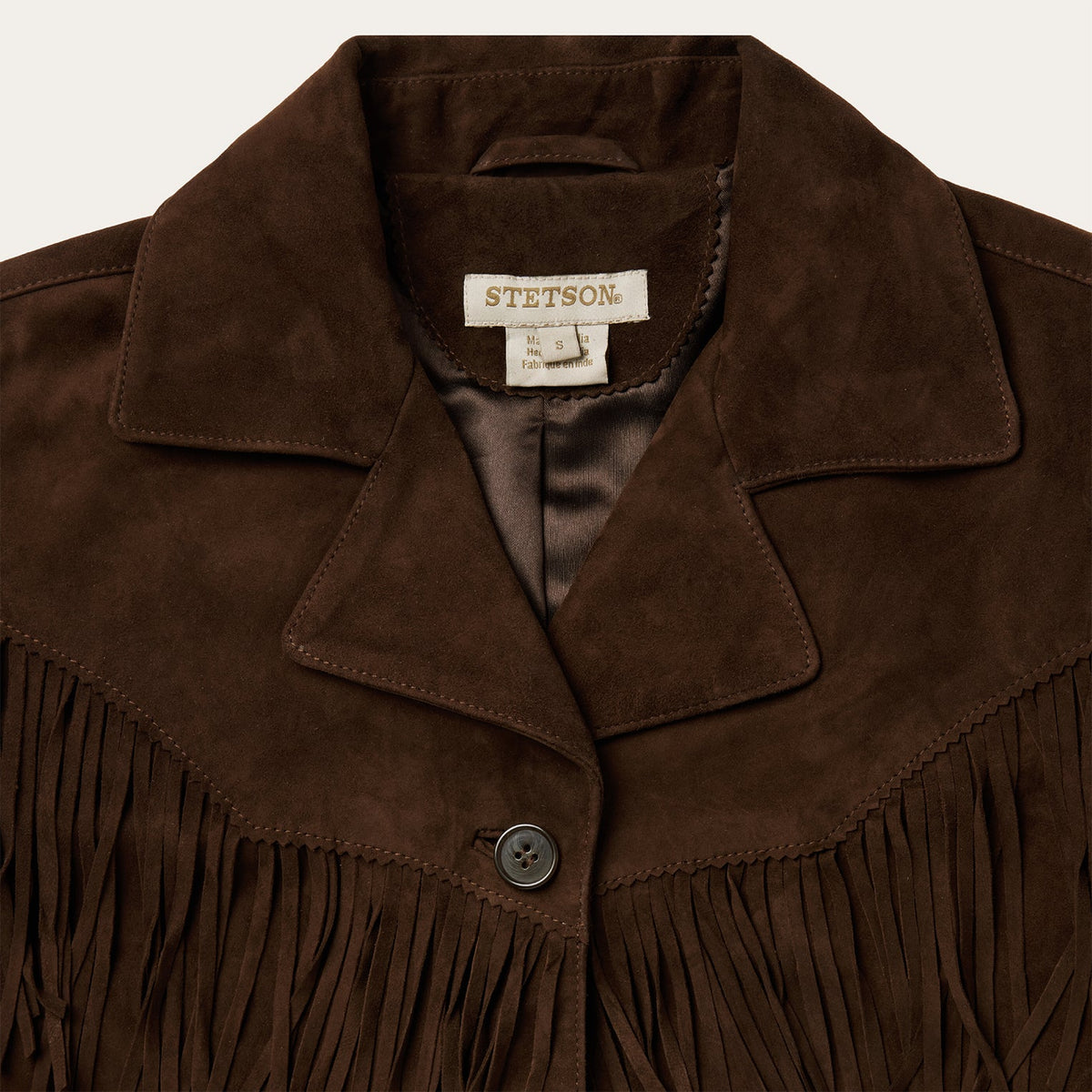 Fringe Suede Jacket Chocolate - Stetson
