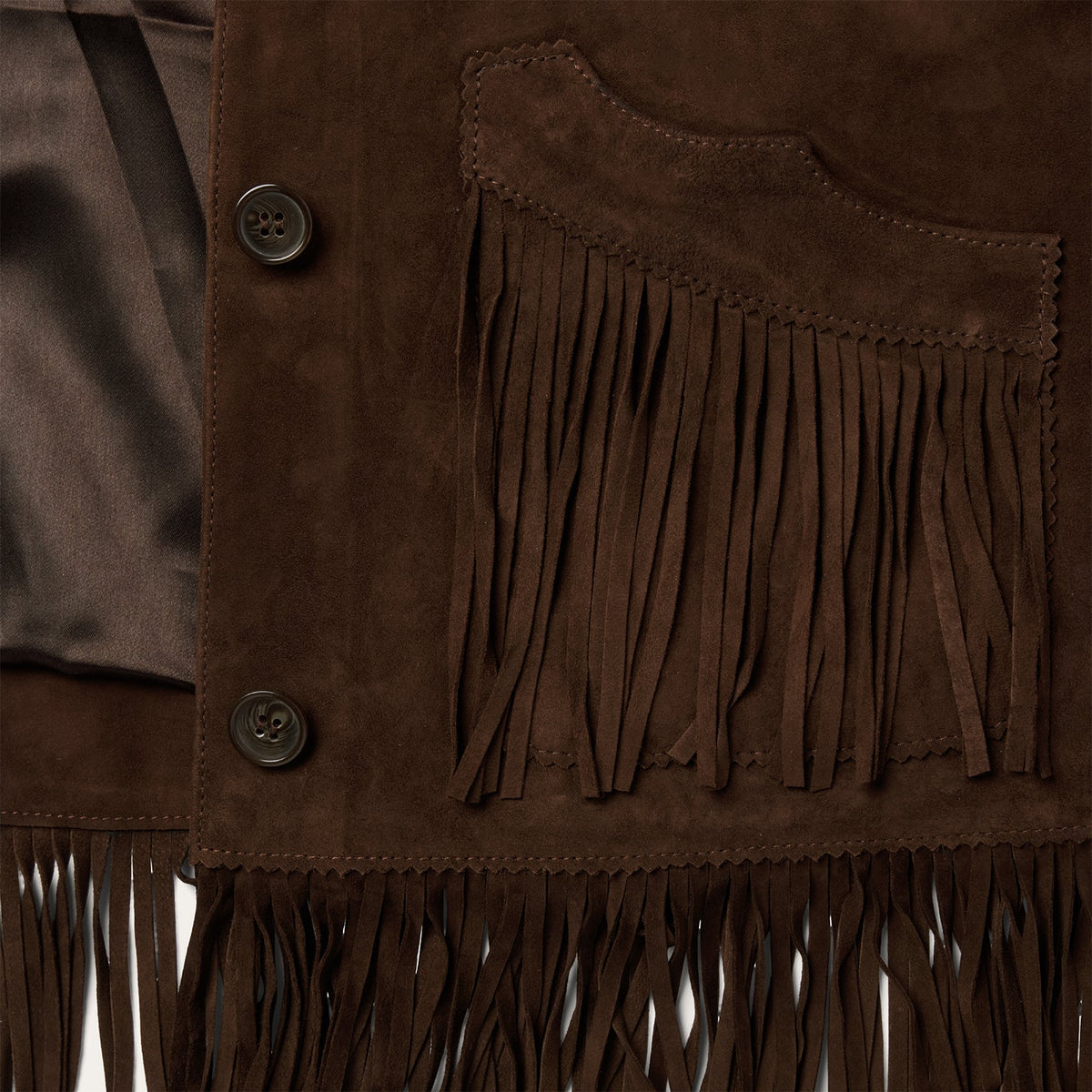 Fringe Suede Jacket Chocolate - Stetson
