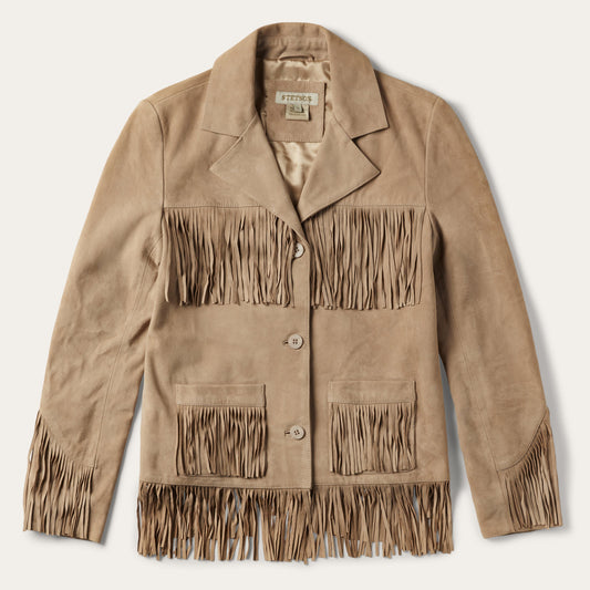 Fringe Suede Jacket Light Tan - Stetson