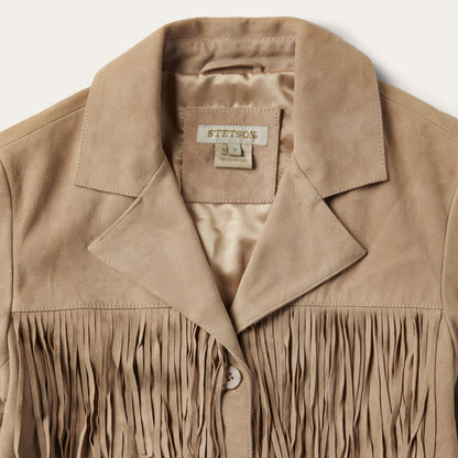 Fringe Suede Jacket Light Tan - Stetson