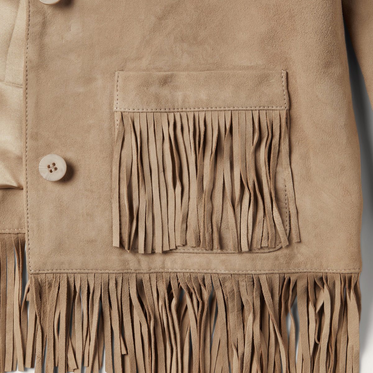Fringe Suede Jacket Light Tan - Stetson