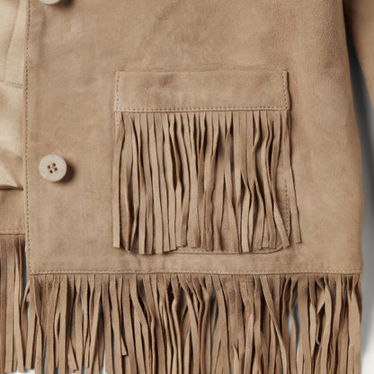 Fringe Suede Jacket Light Tan - Stetson
