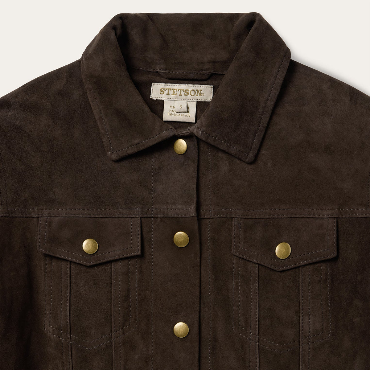 Lambskin Shirt Jacket Brown - Stetson