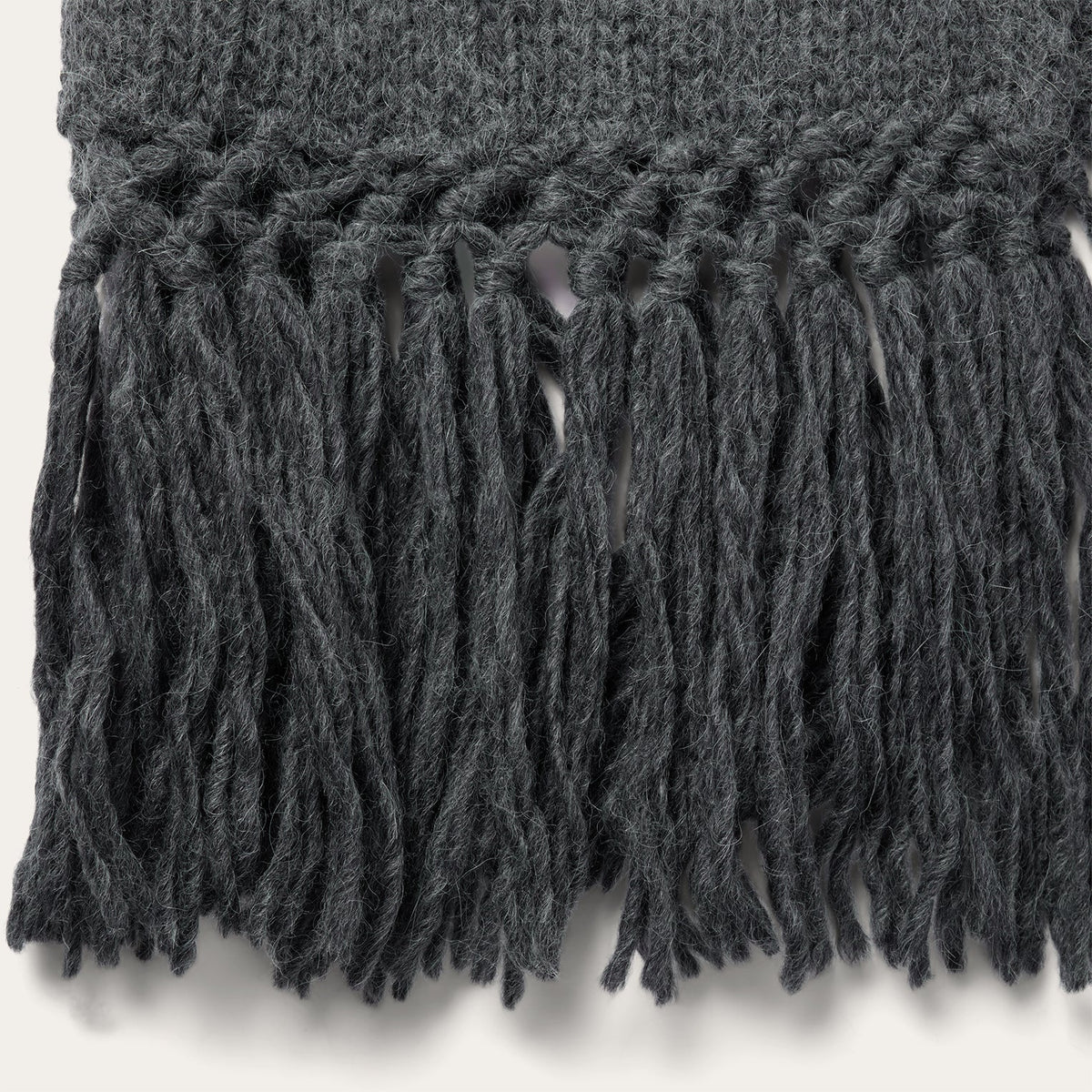 Charcoal Fringed Cardigan Grey - Stetson