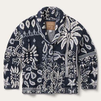 Tommy Bahama x Stetson Palmdana Cardigan Dark Bluestone - Stetson