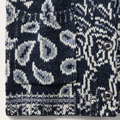 Tommy Bahama x Stetson Palmdana Cardigan Dark Bluestone - Stetson