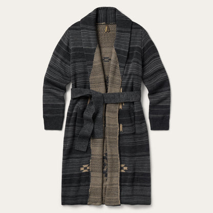 Southwest Blanket Cardigan Charcoal - Stetson